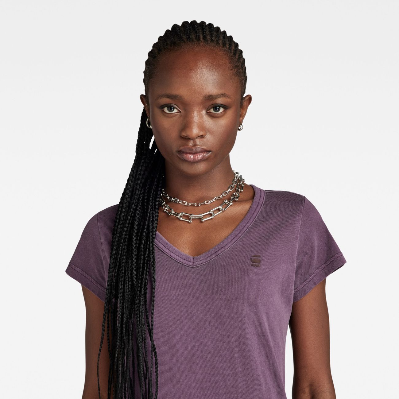 G-STAR RAW DENIM EYBEN SLIM V WMN S/S Damen T-Shirt