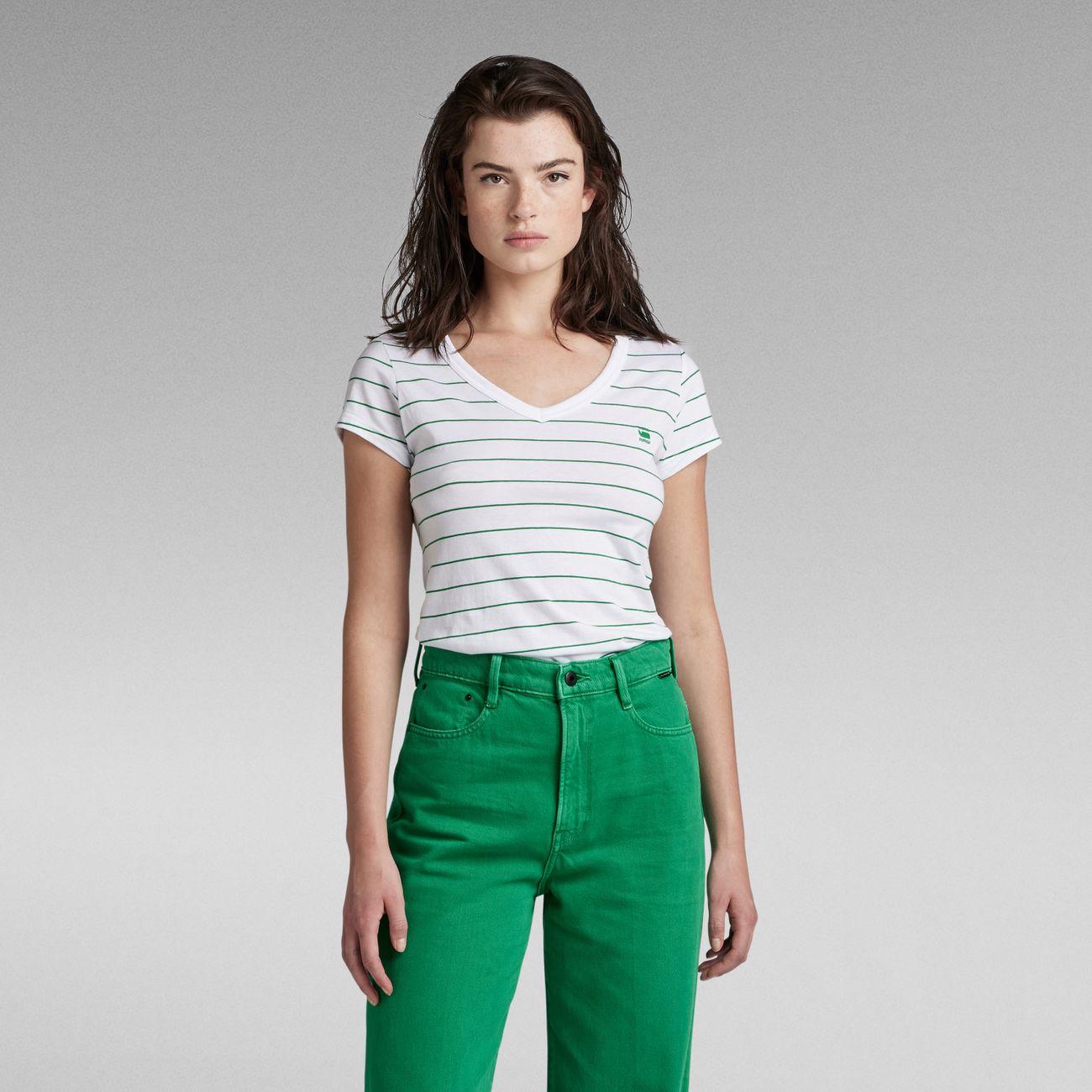 G-STAR RAW DENIM EYBEN SLIM V WMN S/S Damen T-Shirt