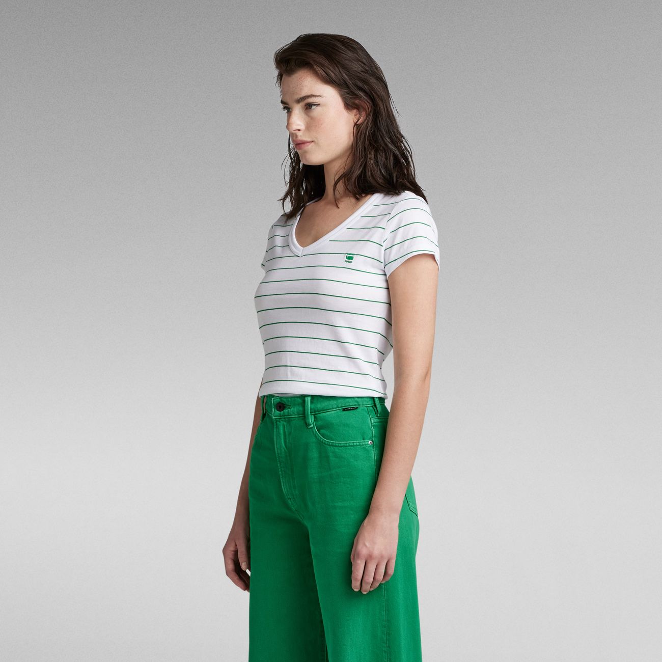 G-STAR RAW DENIM EYBEN SLIM V WMN S/S Damen T-Shirt