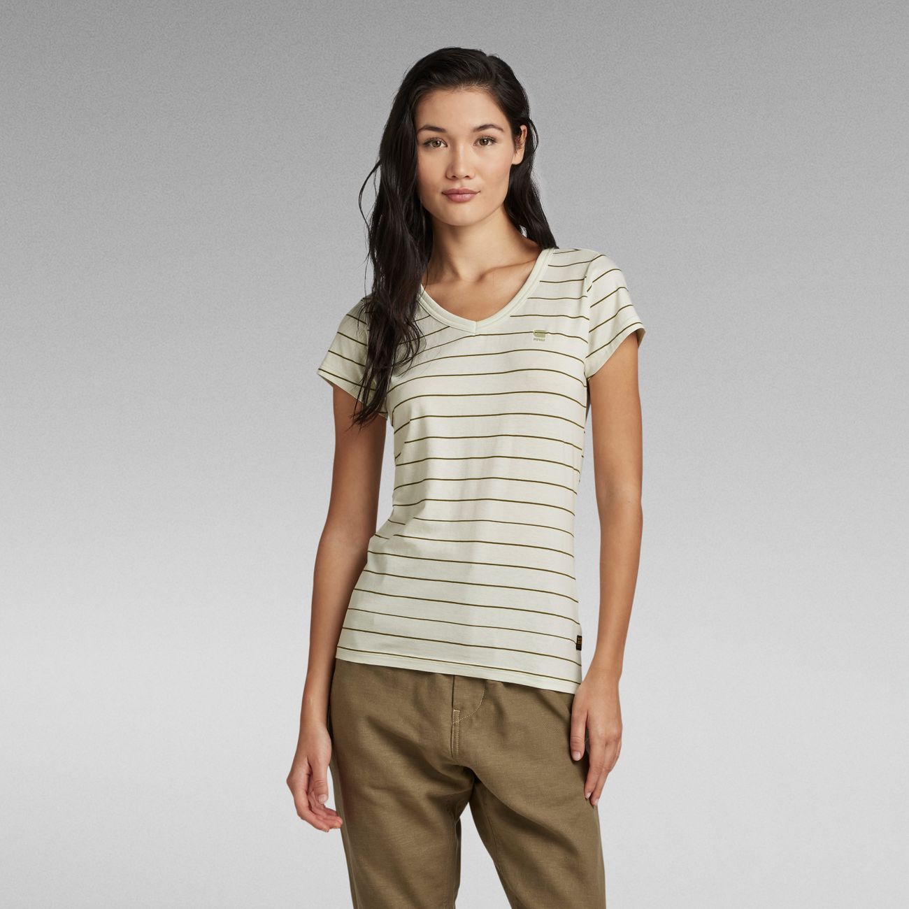 G-STAR RAW DENIM EYBEN SLIM V WMN S/S Damen T-Shirt