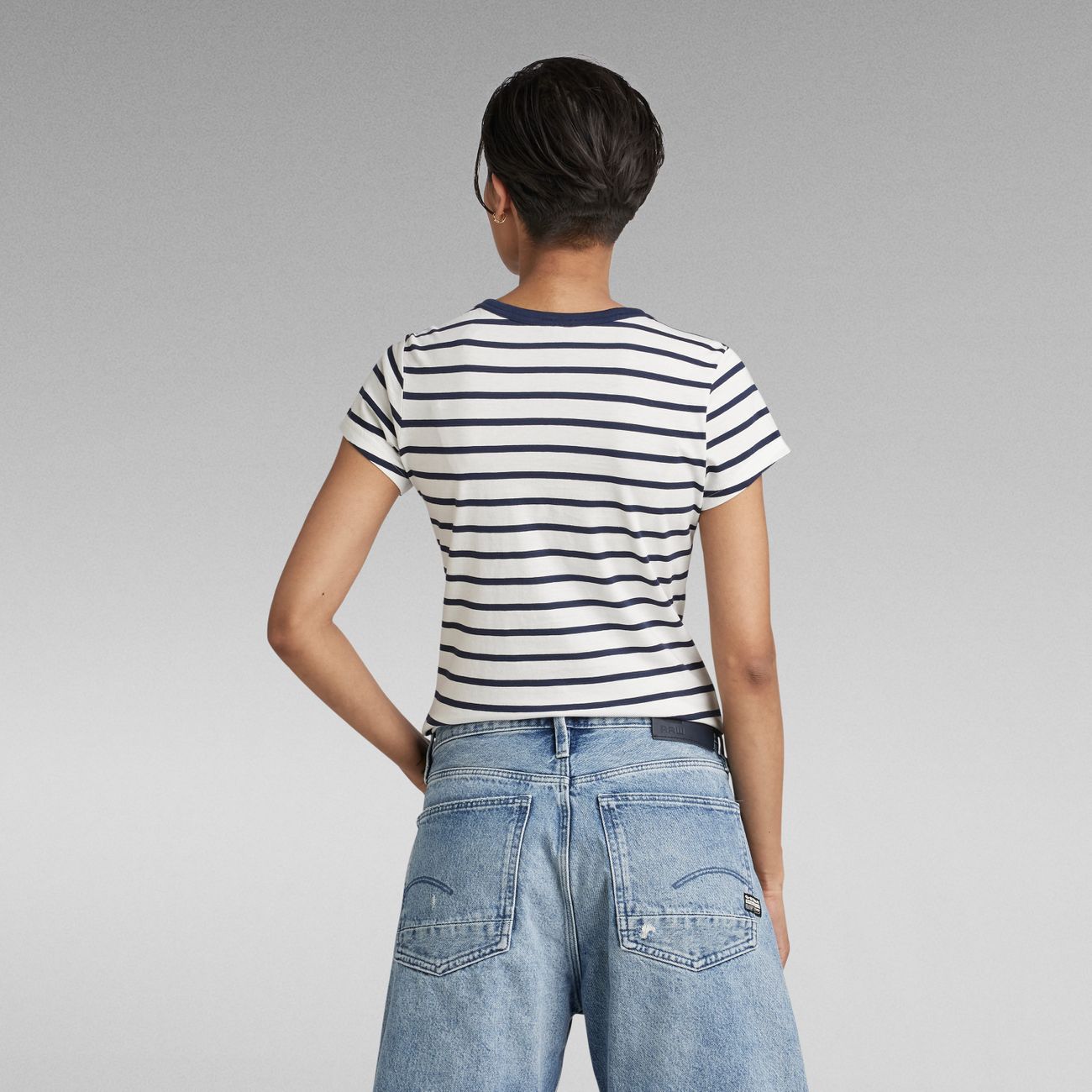 G-STAR RAW DENIM EYBEN SLIM V WMN S/S Damen T-Shirt