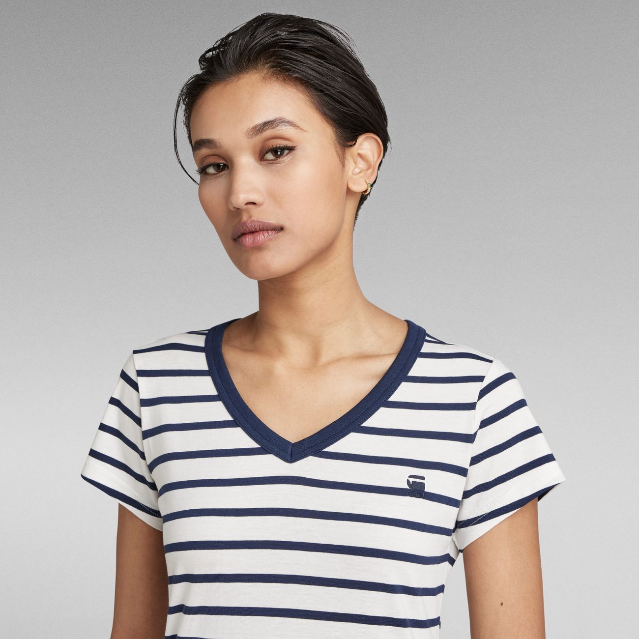 G-STAR RAW DENIM EYBEN SLIM V WMN S/S Damen T-Shirt