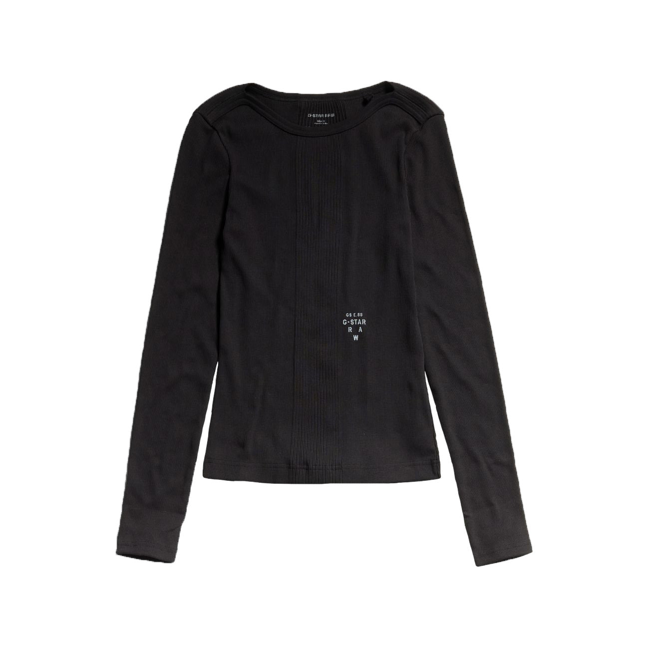 G-STAR RAW DENIM SLIM RIB BOATNECK L/S Damen Longsleeve