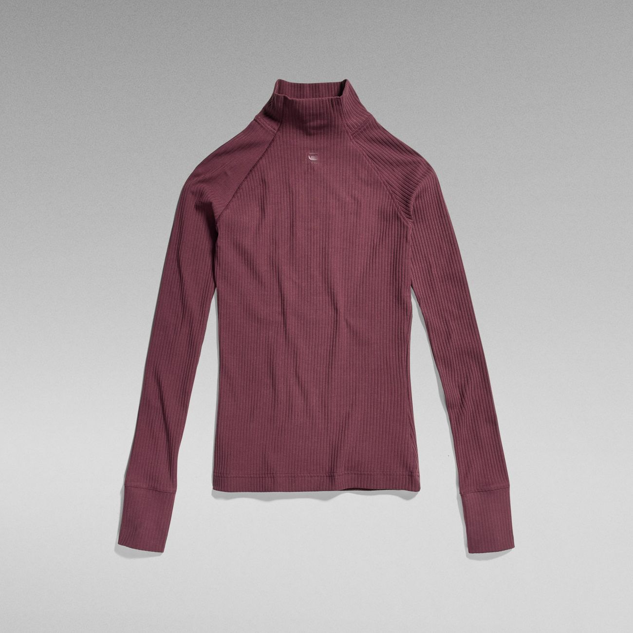 G-STAR RAW DENIM RIB MOCK SLIM L/S WMN Damen Turtleneck Shirt