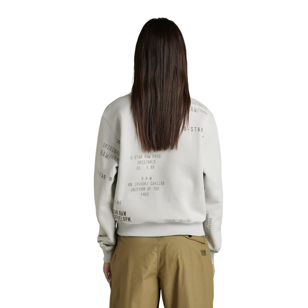 G-STAR RAW DENIM CROPPED ALLOVER LOOSE SWEATSHIRT Damen Sweatshirt