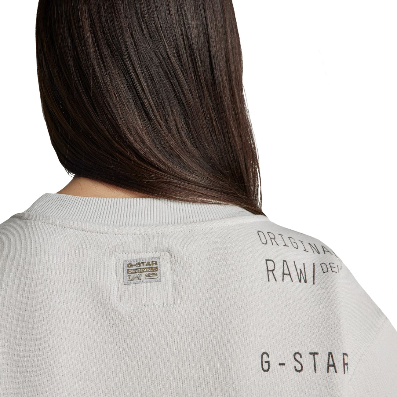 G-STAR RAW DENIM CROPPED ALLOVER LOOSE SWEATSHIRT Damen Sweatshirt