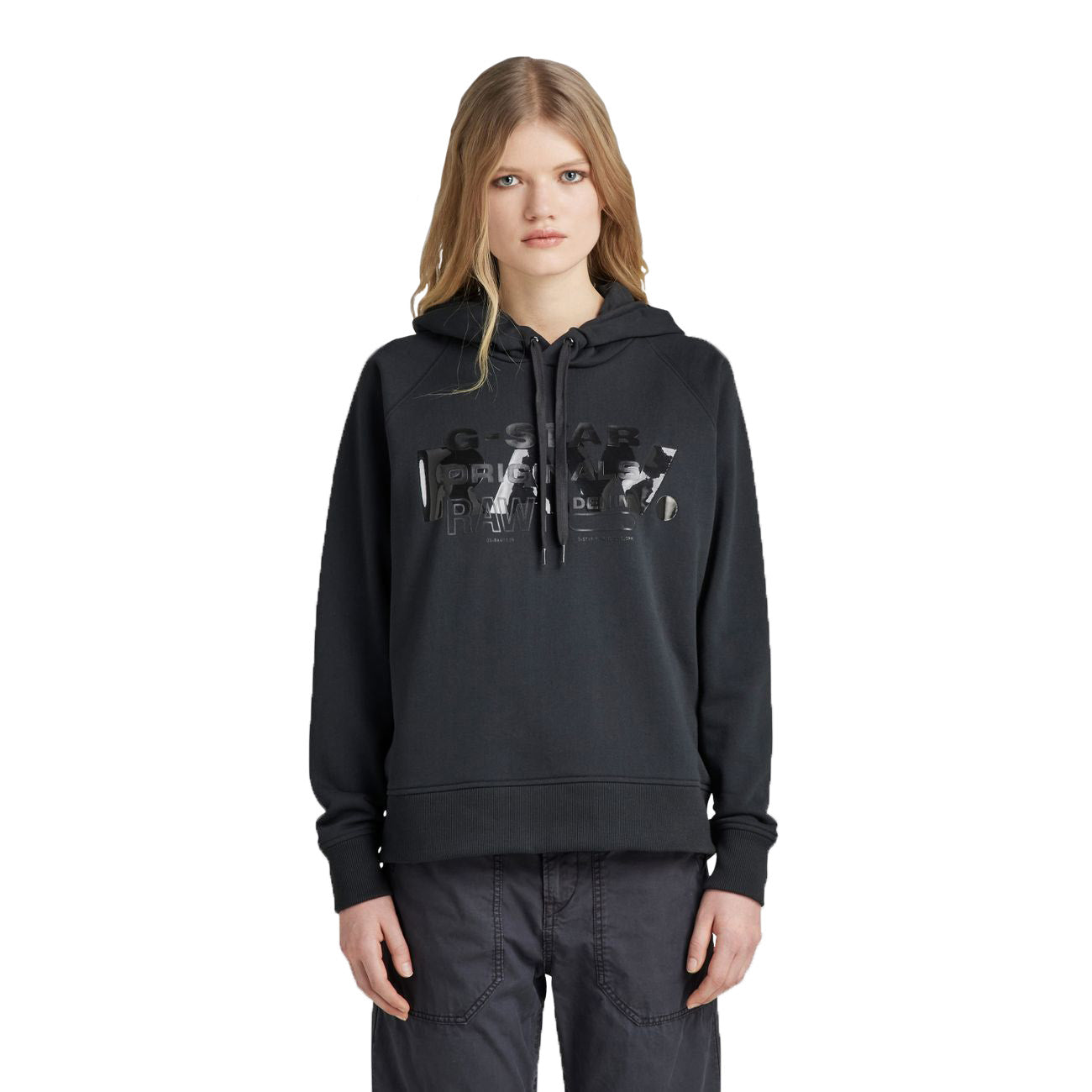 G-STAR RAW DENIM RAGLAN RAW ORIGINALS HOODED Damen Kapuzenpullover