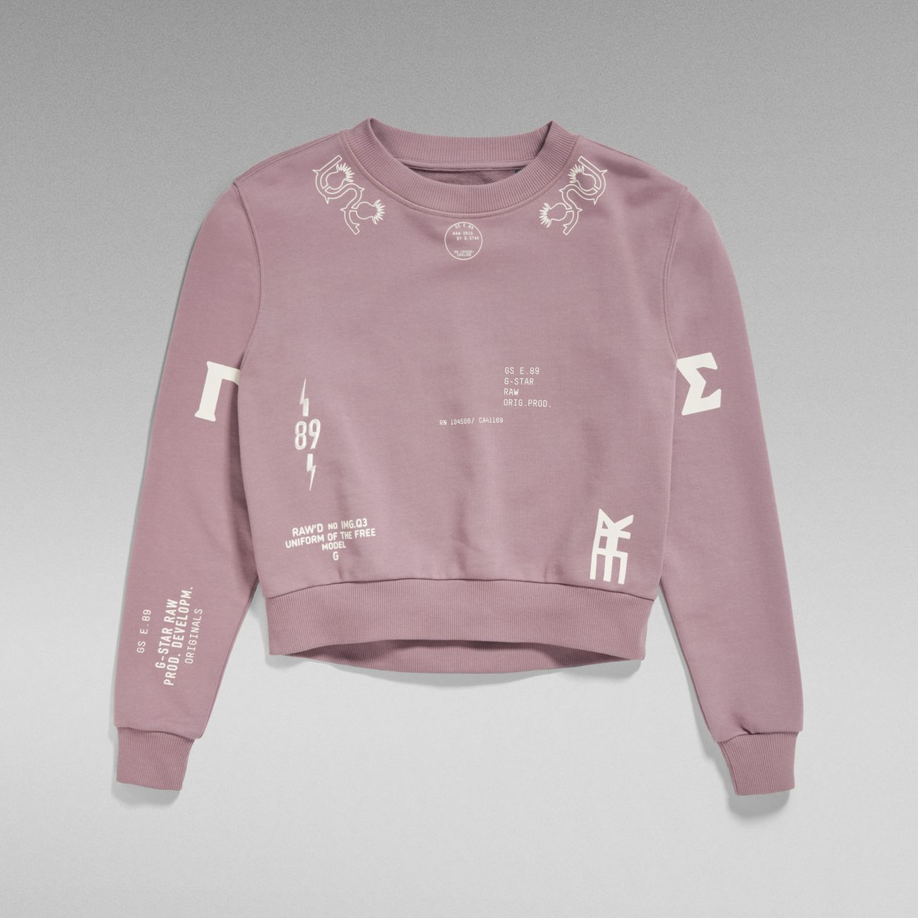 G-STAR RAW DENIM MULTI GRAPHIC CROPPED LOOSE SWEATSHIRT Damen Sweatshirt