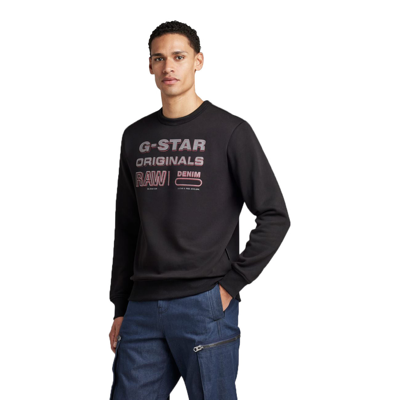 G-STAR RAW DENIM ORIGINALS STAMP R SWEAT Herren Sweatshirt