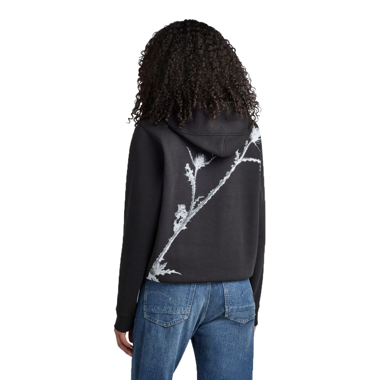 G-STAR RAW DENIM THISTLE BACK GRAPHIC HOODIE Damen Kapuzenpullover