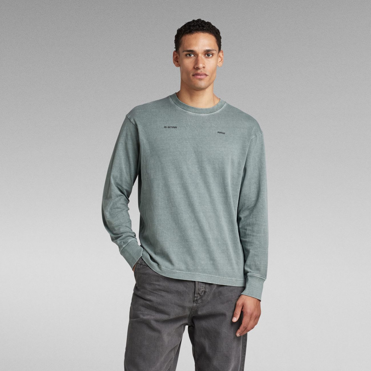 G-STAR RAW DENIM BACK TYPOGRAPHY BOXY R T L/S Herren Longsleeve