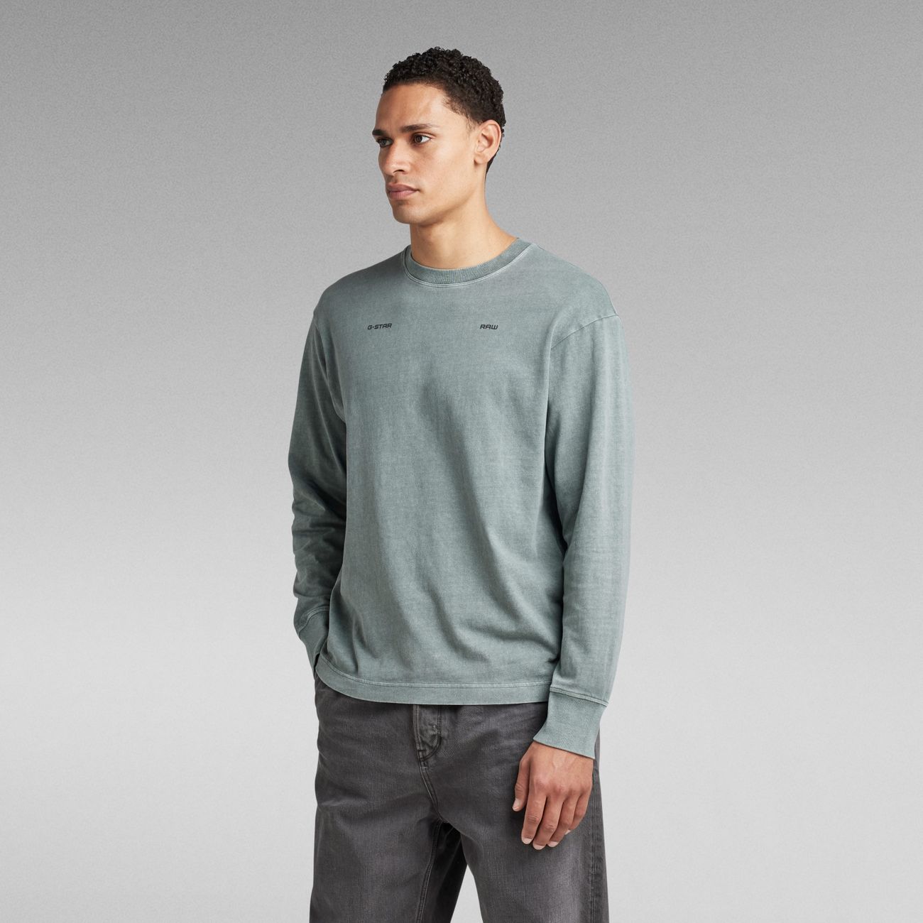 G-STAR RAW DENIM BACK TYPOGRAPHY BOXY R T L/S Herren Longsleeve