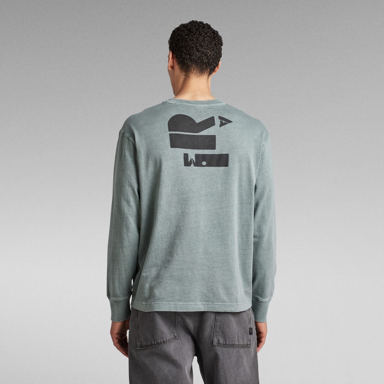 G-STAR RAW DENIM BACK TYPOGRAPHY BOXY R T L/S Herren Longsleeve