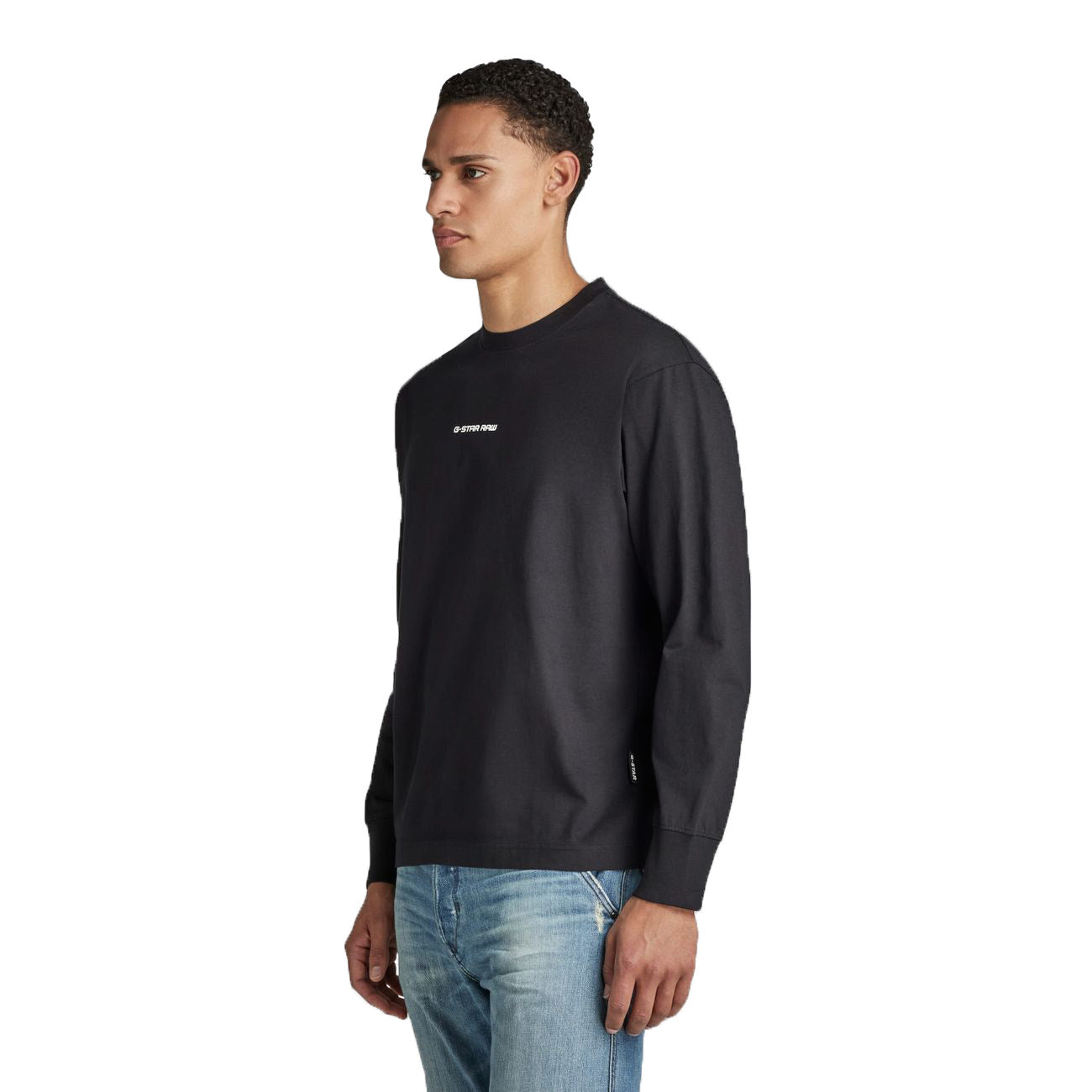 G-STAR RAW DENIM BOXY BASE R T L/S Herren Langarmshirt Oversize