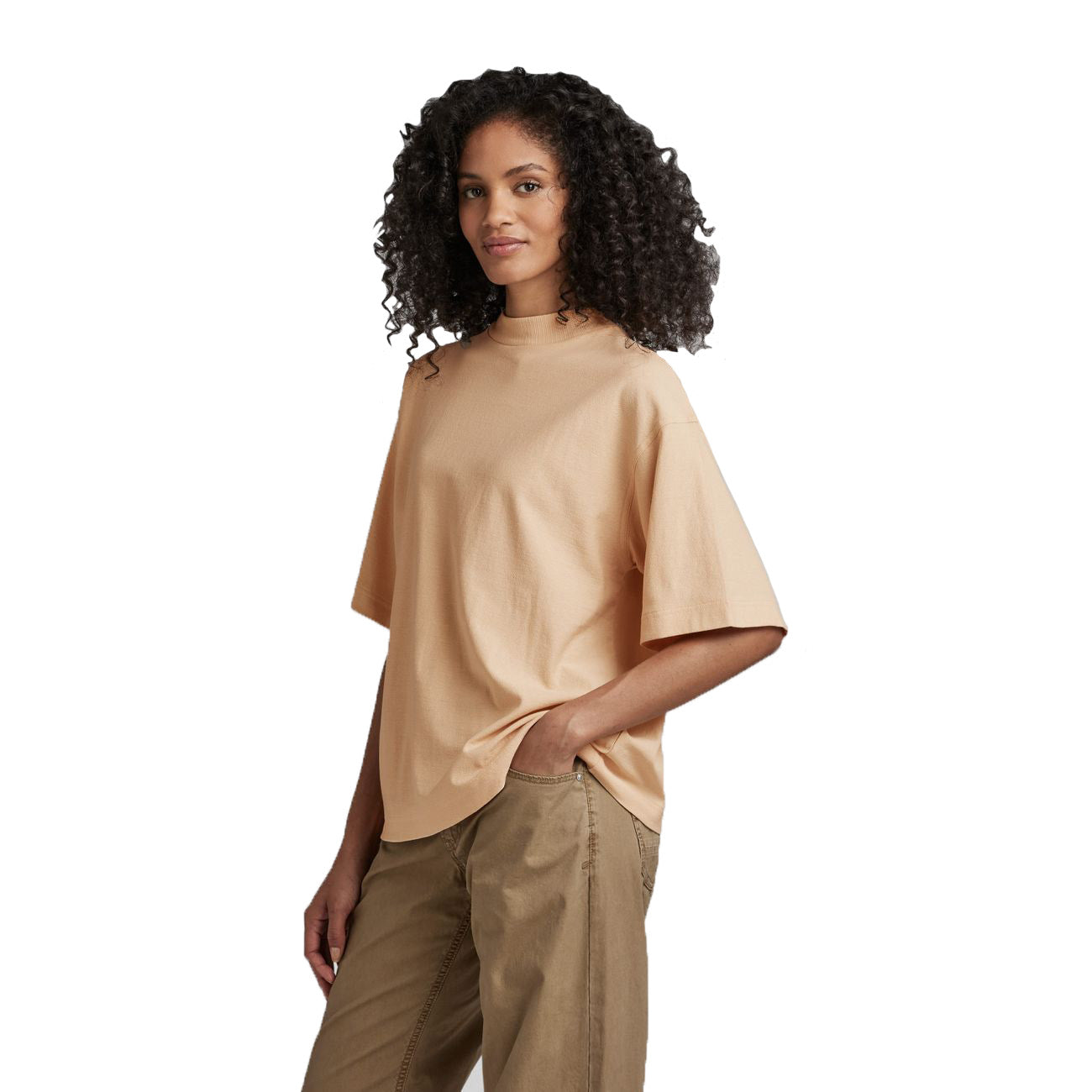 G-STAR RAW DENIM MOCK NECK LOOSE T WMN Damen T-Shirt