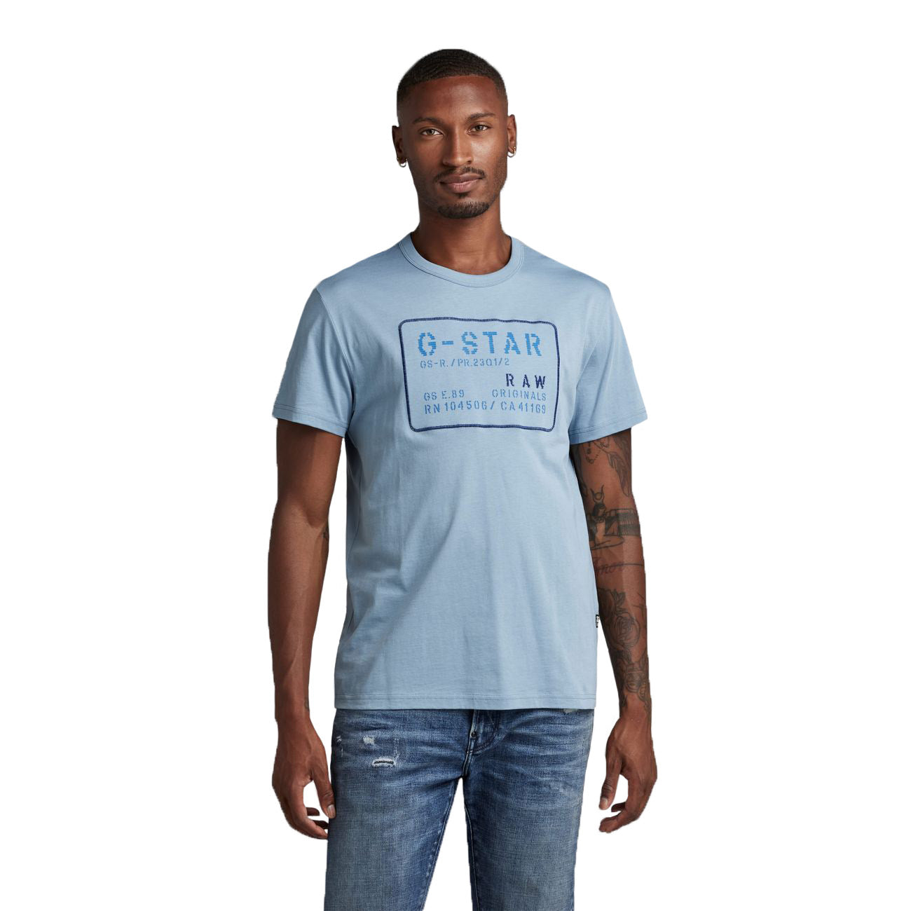 G-STAR RAW DENIM APPLIQUE MULTI TECHNIQUE R T Herren T-Shirt