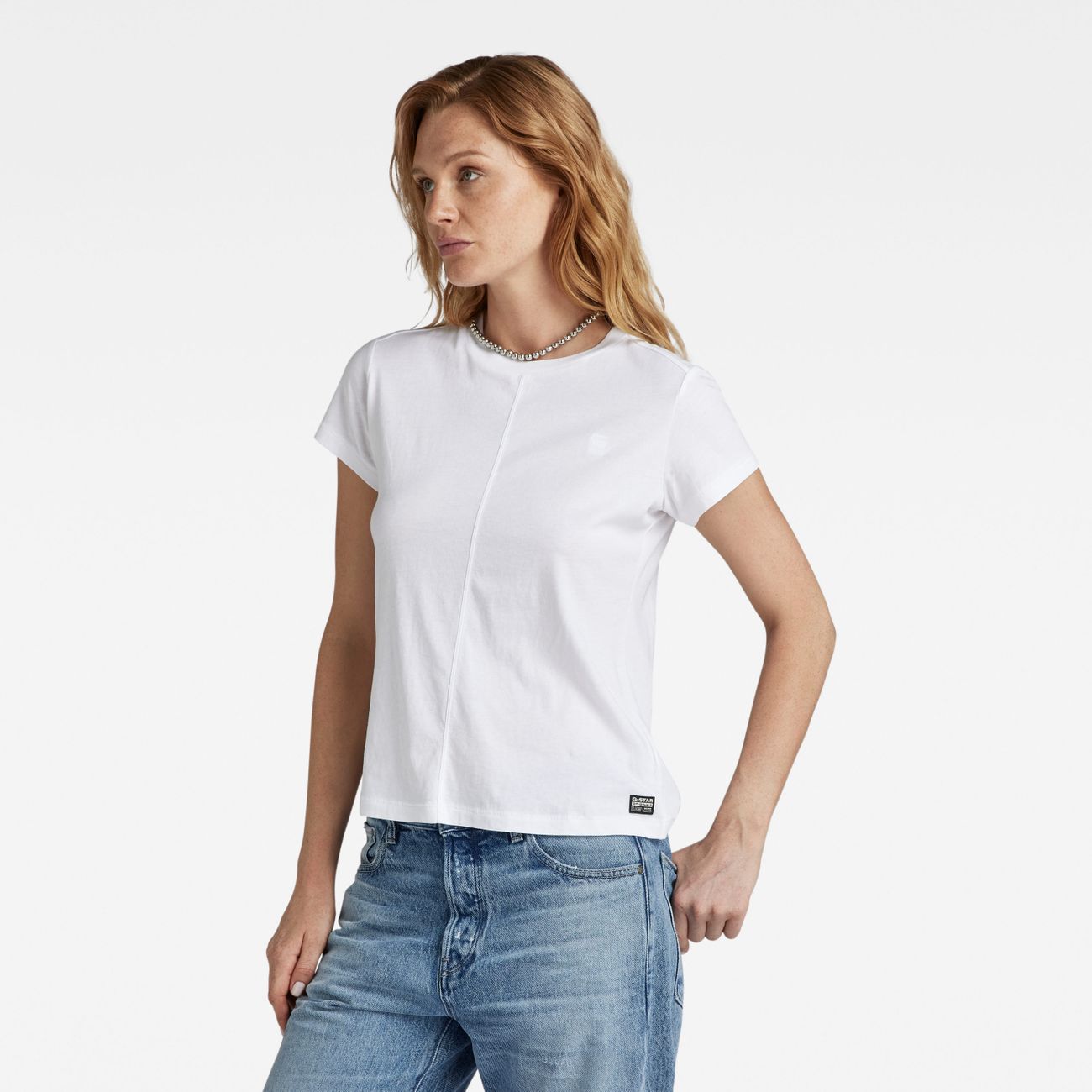 G-STAR RAW DENIM FRONT SEAM R T WMN Damen T-Shirt