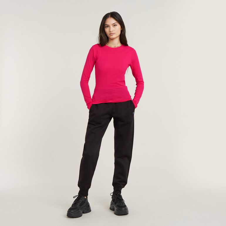 G-STAR RAW DENIM RIBBED SHOULDER PANELS SLIM R T L/S Damen Longsleeve