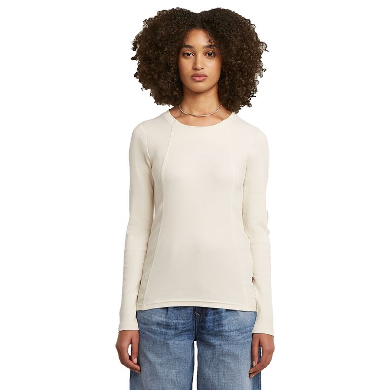 G-STAR RAW A LINE SLIM RIB R T L/S WMN Damen Langarmshirt