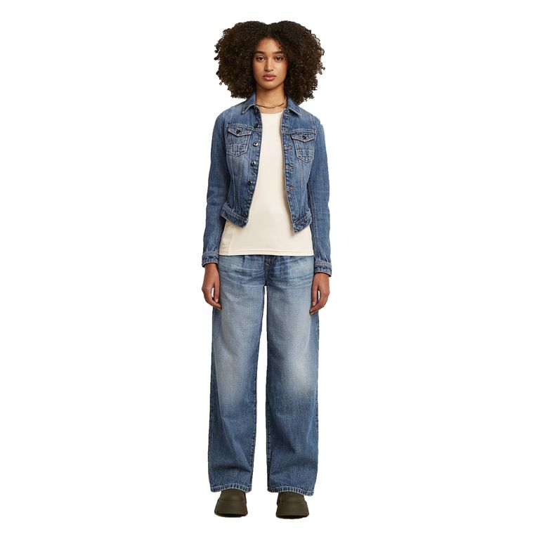 G-STAR RAW A LINE SLIM RIB R T L/S WMN Damen Langarmshirt