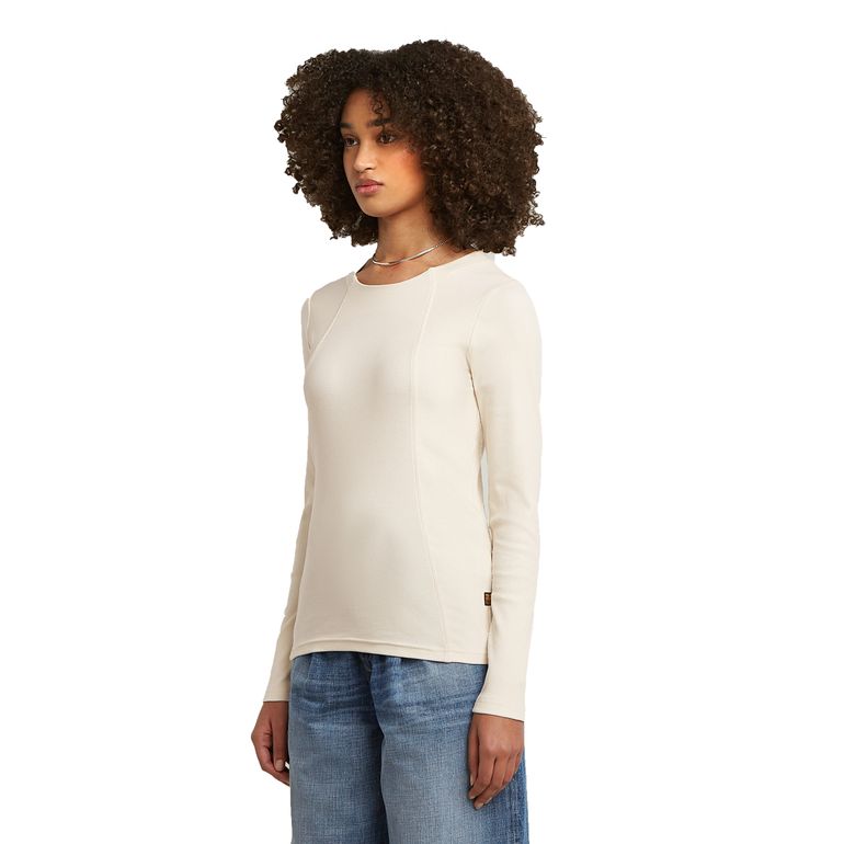 G-STAR RAW A LINE SLIM RIB R T L/S WMN Damen Langarmshirt