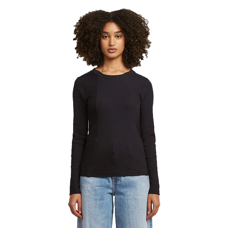 G-STAR RAW A LINE SLIM RIB R T L/S WMN Damen Langarmshirt