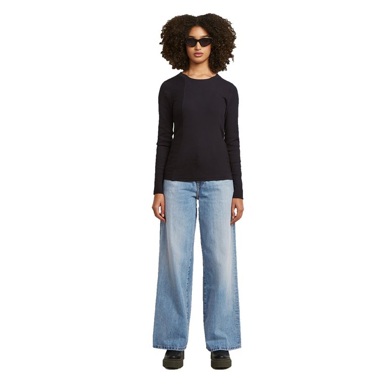G-STAR RAW A LINE SLIM RIB R T L/S WMN Damen Langarmshirt