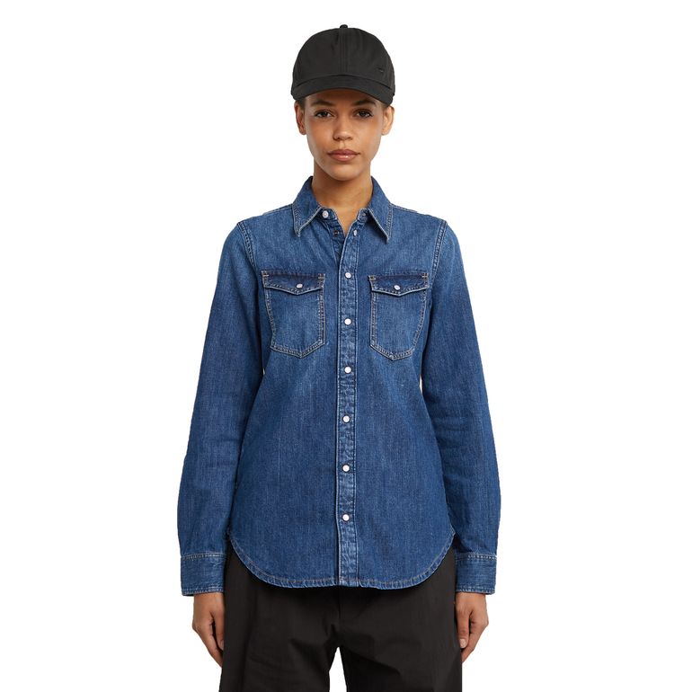G-STAR RAW SLIM WESTERN SHIRT L/S WMN Damen Jeanshemd