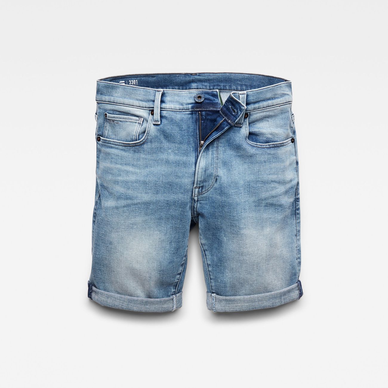 G-STAR RAW DENIM 3301 SLIM SHORTS HERREN SLIM FIT