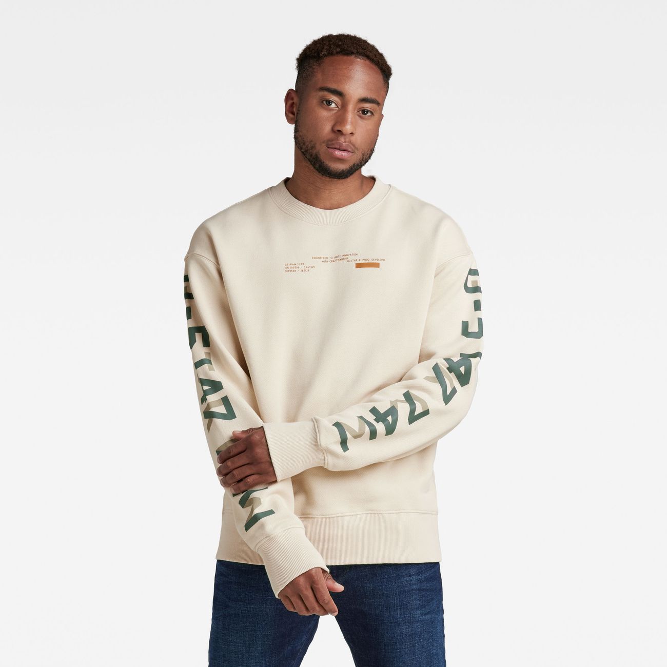 G-STAR RAW DENIM SLEEVE GRAPHICS LOOSE R SWEAT Herren Sweatshirt