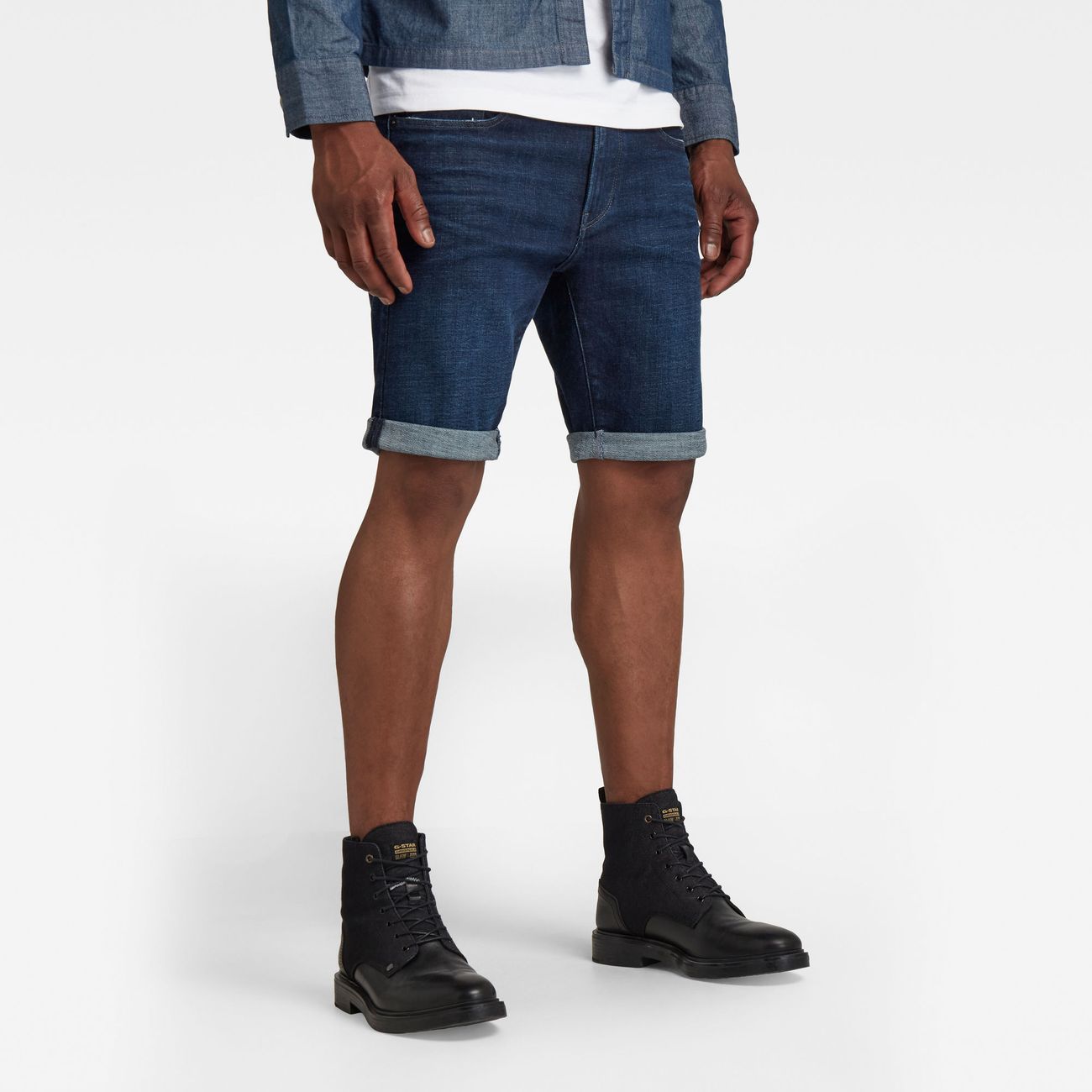 G-STAR RAW DENIM 3301 SLIM SHORTS HERREN SLIM FIT