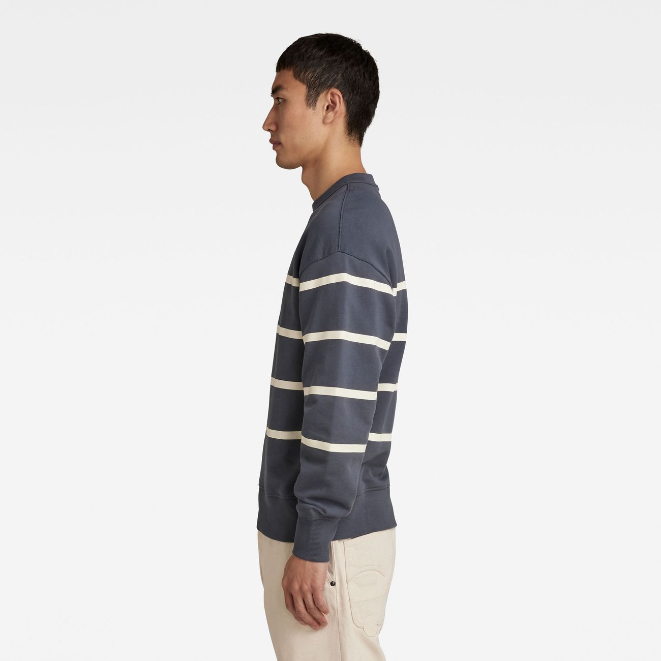 G-STAR RAW DENIM PLACED STRIPE LOOSE SWEATSHIRT Herren Sweatshirt