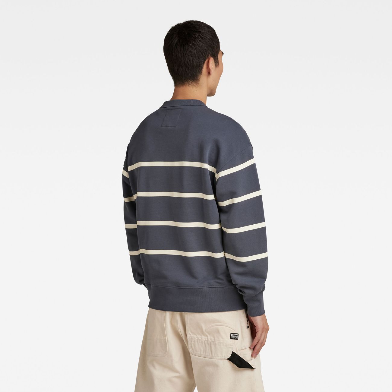 G-STAR RAW DENIM PLACED STRIPE LOOSE SWEATSHIRT Herren Sweatshirt