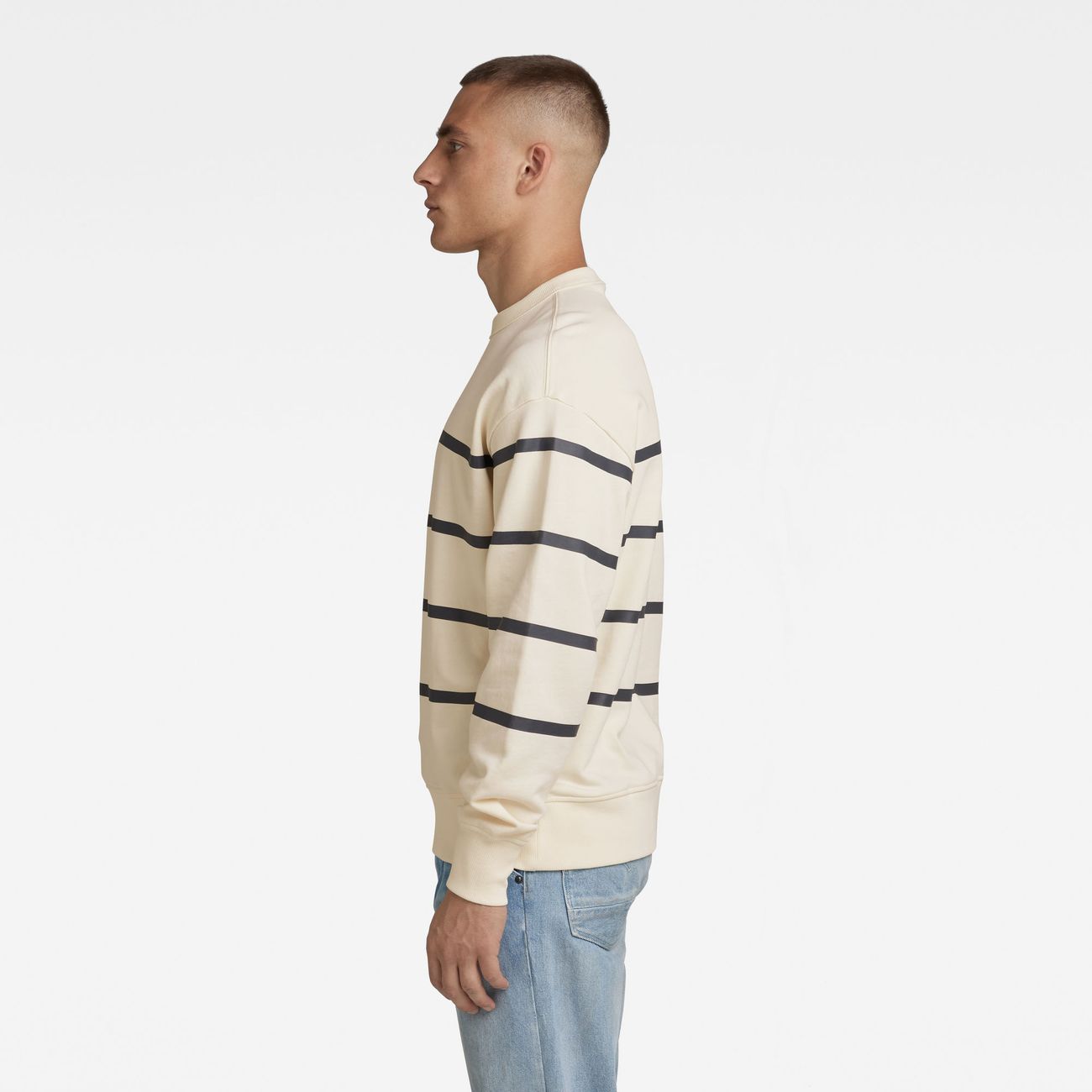 G-STAR RAW DENIM PLACED STRIPE LOOSE SWEATSHIRT Herren Sweatshirt