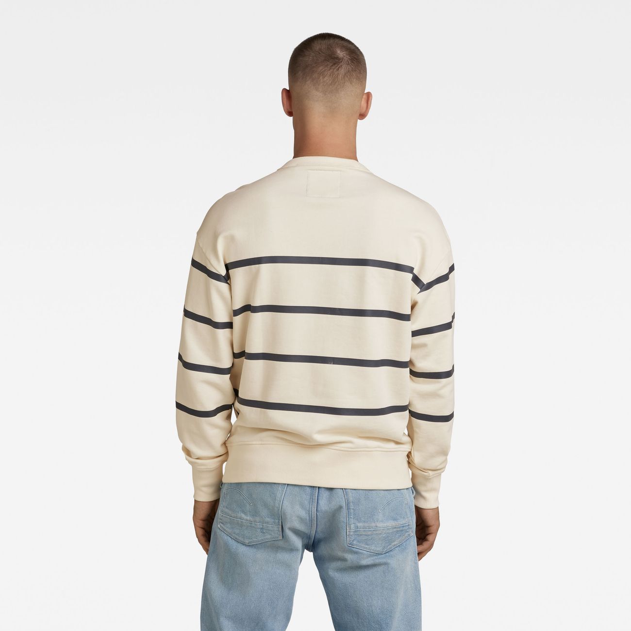 G-STAR RAW DENIM PLACED STRIPE LOOSE SWEATSHIRT Herren Sweatshirt