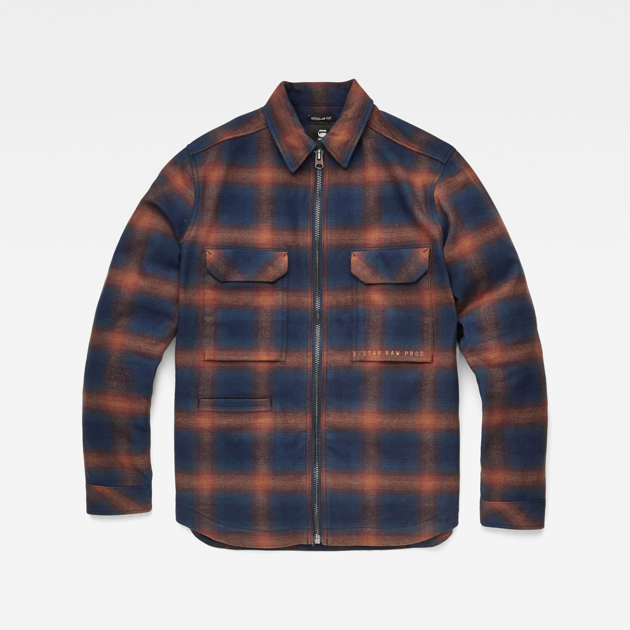 G-STAR RAW DENIM CHECK ZIP REG OVERSHIRT Unisex Karohemd