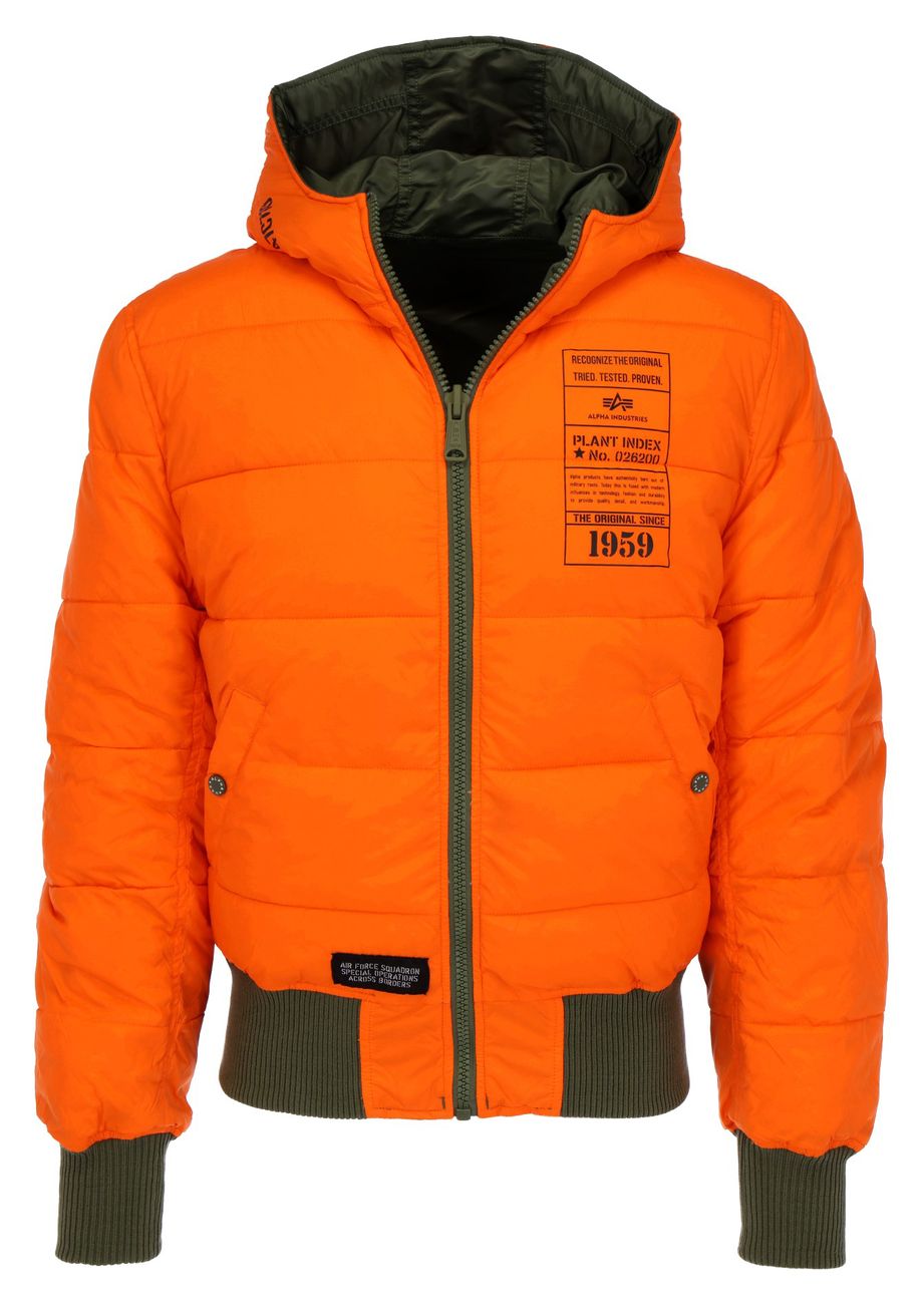 ALPHA INDUSTRIES Hooded Puffer FD Reversible Herren Daunen Wendejacke