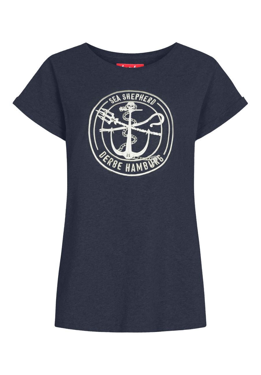 DERBE HAMBURG JF BARBE MONO GOTS iC Damen T-Shirt Sea Shepherd