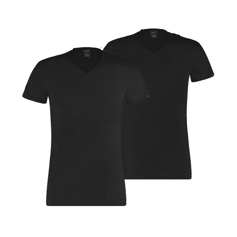 PUMA BASIC 2P V-NECK Herren Doppelpack V-Neck T-Shirts