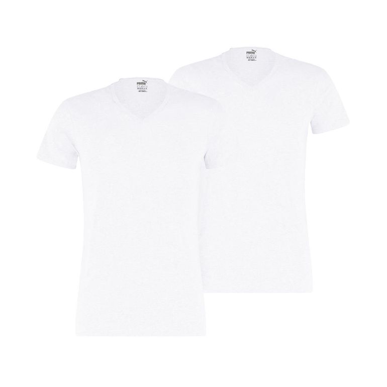 PUMA BASIC 2P V-NECK Herren Doppelpack V-Neck T-Shirts