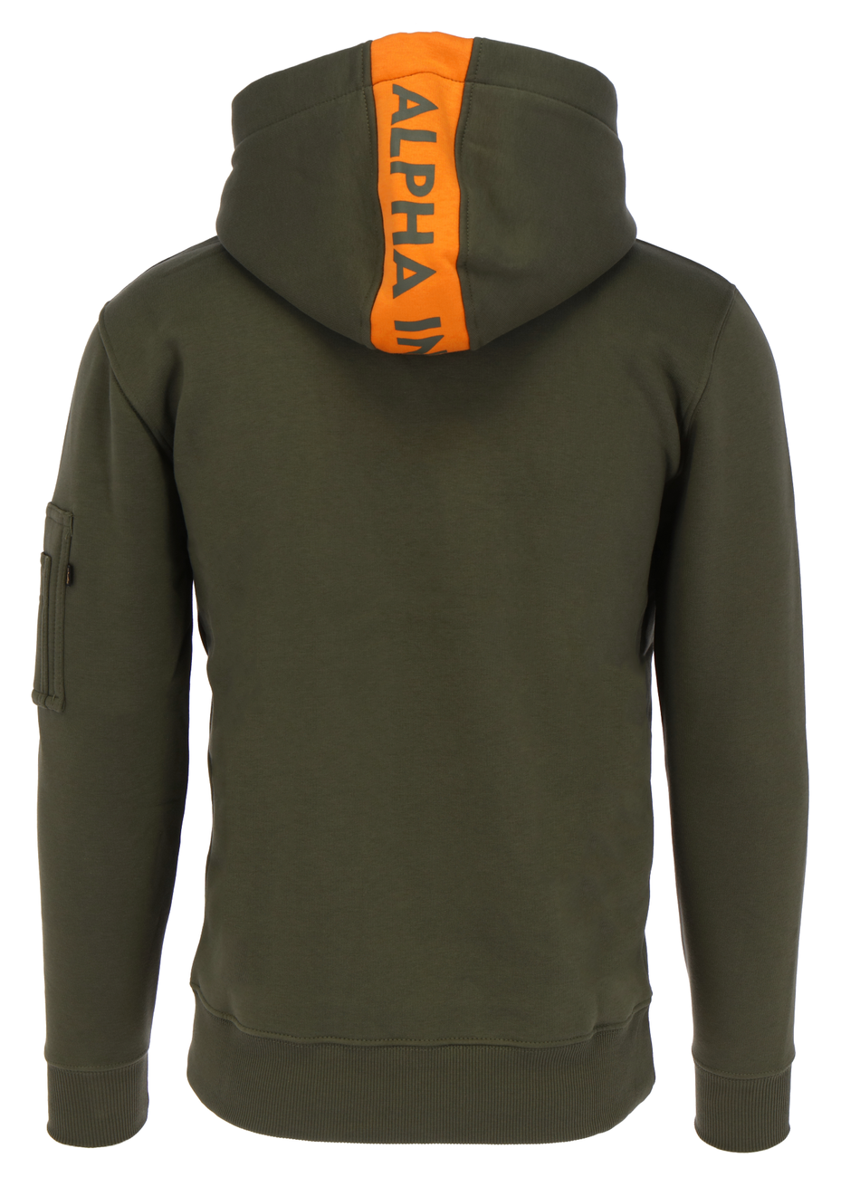 ALPHA INDUSTRIES RED STRIPE HOODY Herren Kapuzenpullover