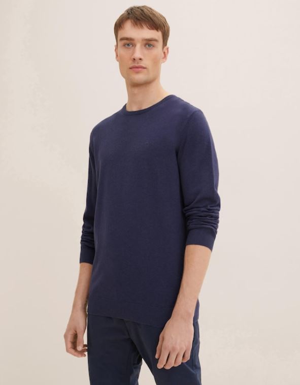 TOM TAILOR BASIC CREW NECK SWEATER Herren Pullover