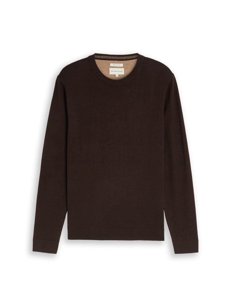 TOM TAILOR BASIC CREWNECK KNIT Herren Pullover
