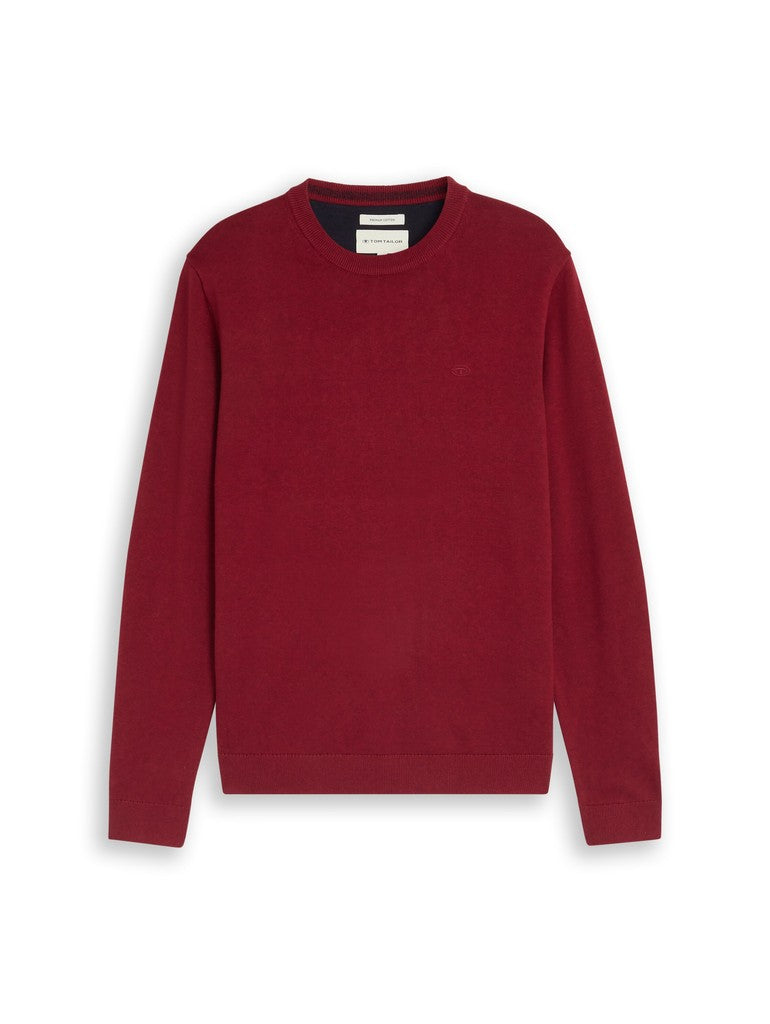 TOM TAILOR BASIC CREWNECK KNIT Herren Pullover