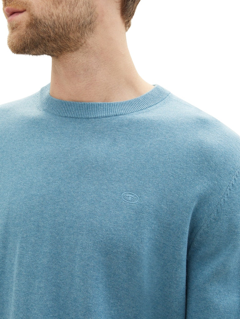 TOM TAILOR BASIC CREWNECK KNIT Herren Pullover