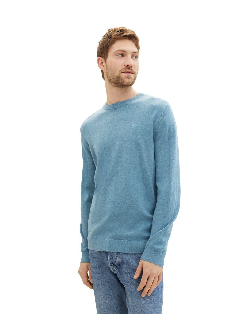 TOM TAILOR BASIC CREWNECK KNIT Herren Pullover