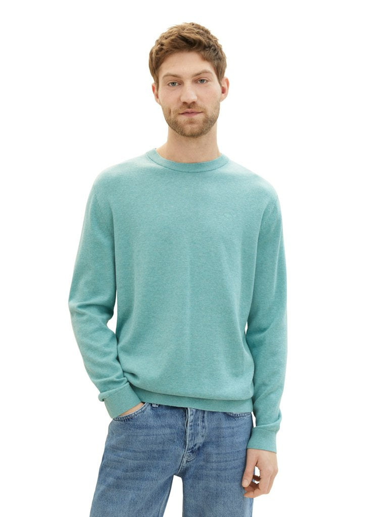 TOM TAILOR BASIC CREWNECK KNIT Herren Pullover