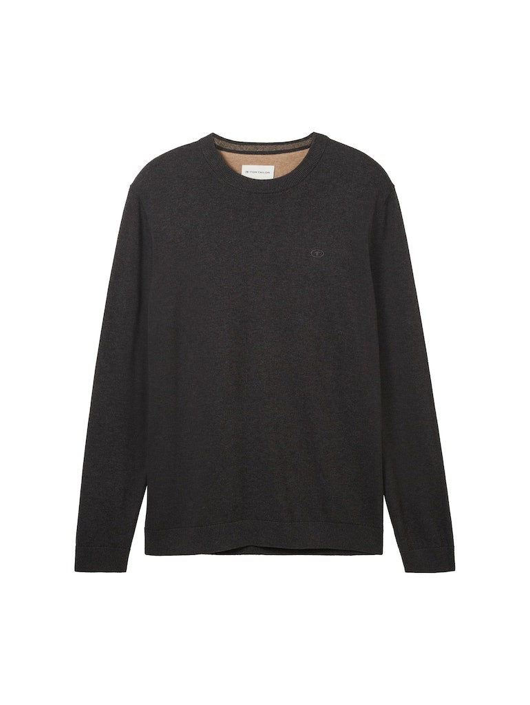 TOM TAILOR BASIC CREWNECK KNIT Herren Pullover