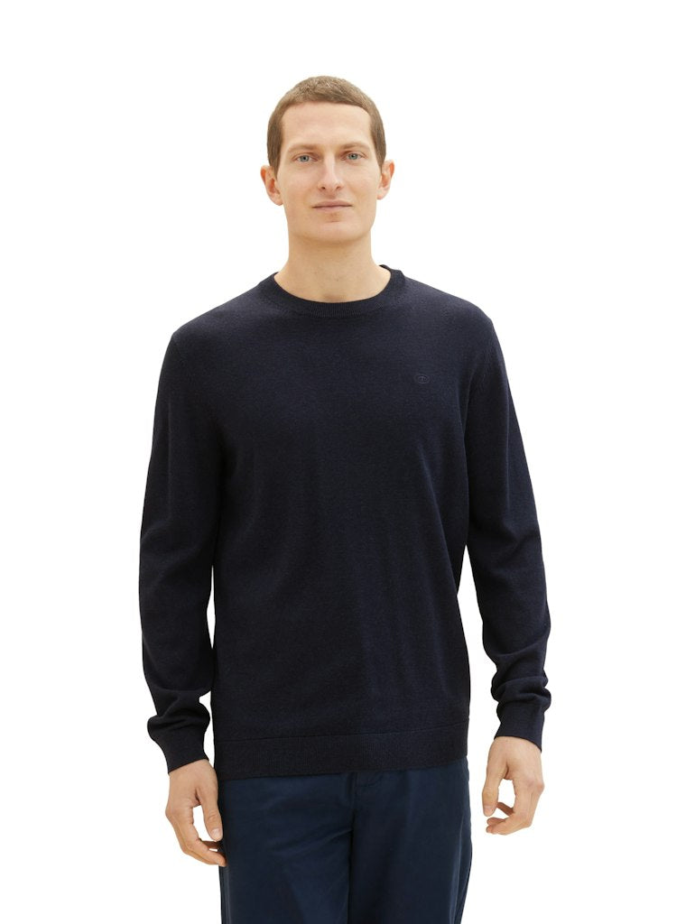 TOM TAILOR BASIC CREWNECK KNIT Herren Pullover