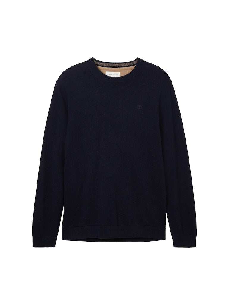 TOM TAILOR BASIC CREWNECK KNIT Herren Pullover
